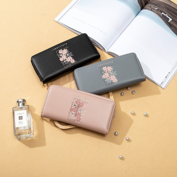 Női pénztárca eko bőrből, cipzárral