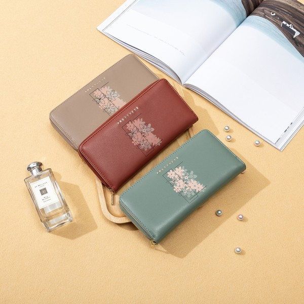 Női pénztárca eko bőrből, cipzárral