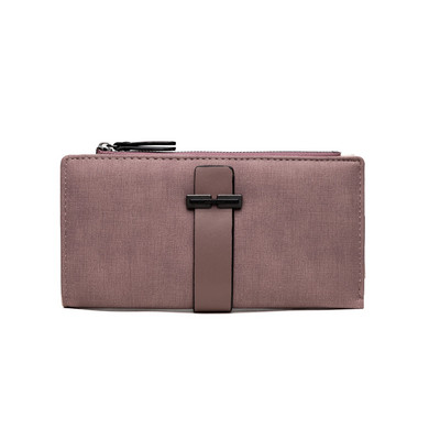 Női bőr pénztárca cipzárral