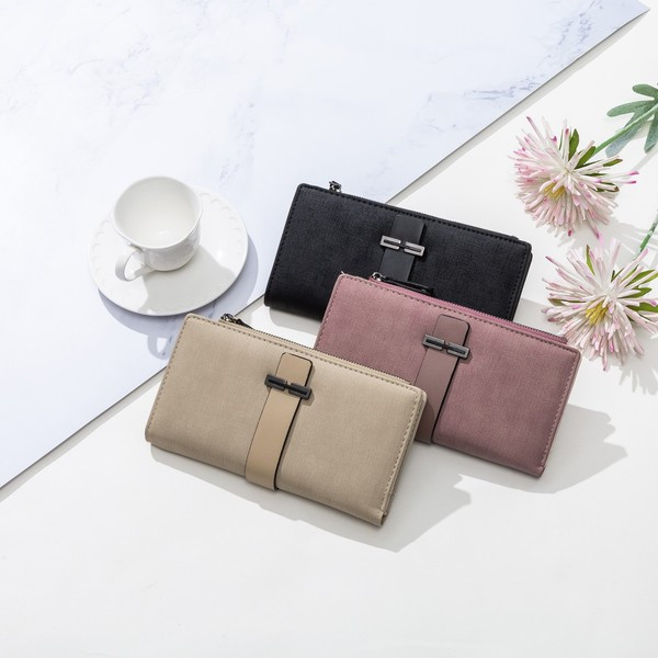 Női bőr pénztárca cipzárral