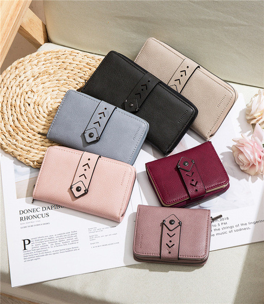 Naiste metallist kinnitusega rahakott - ökonahk