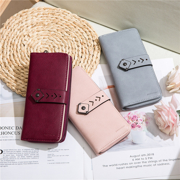 Naiste metallist kinnitusega rahakott - ökonahk