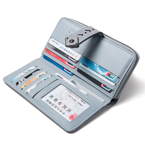 Naiste metallist kinnitusega rahakott - ökonahk