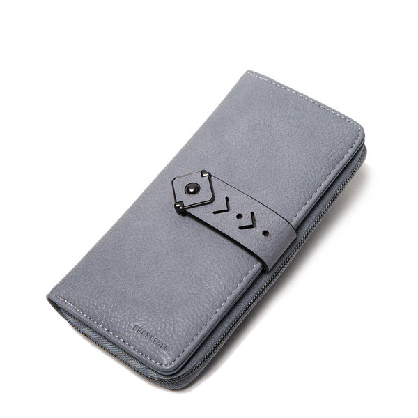 Naiste metallist kinnitusega rahakott - ökonahk