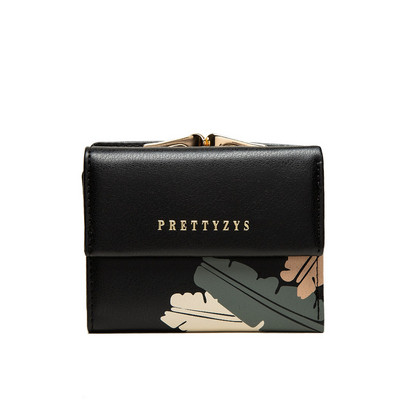 Γυναικείο μικρό πορτοφόλι με μεταλλικό κούμπωμα και τσέπη με κέρματα