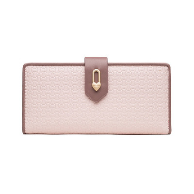 Γυναικείο πορτοφόλι με μεταλλική καρδιά και φερμουάρ