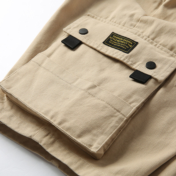 Lipsudega ja elastse vöökohaga suvised cargo-püksid