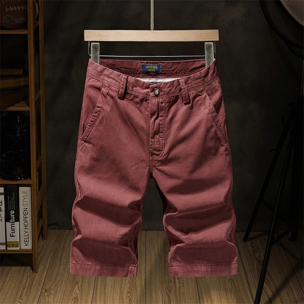 Férfi 3/4-es zsebes nadrág sima modell