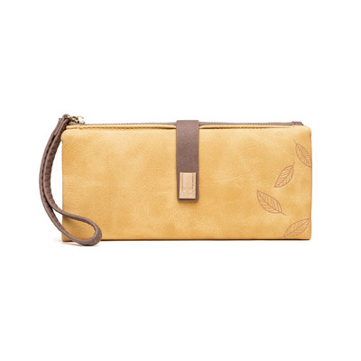 Γυναικείο πορτοφόλι με μεταλλική στερέωση και φερμουάρ