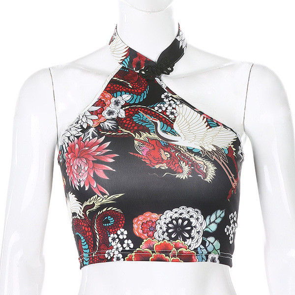 Stílusos női felső, virágmintával