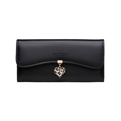 Nahast naiste rahakott südamekaunistusega