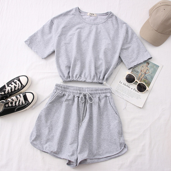 Kétrészes blúz + rövidnadrág női alkalmi szett