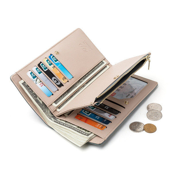 Női pénztárca eko bőrből, cipzárral