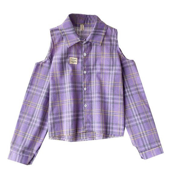 Sieviešu ikdienas krekls ar klasisku apkakli un atkailinātiem pleciem