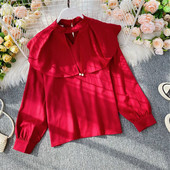 Γυναικείο casual πουκάμισο με μακριά μανίκια σε διάφορα χρώματα