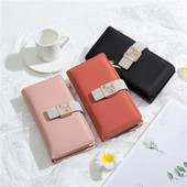 Női bőr pénztárca fém rögzítéssel