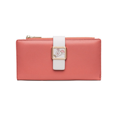 Női bőr pénztárca fém rögzítéssel