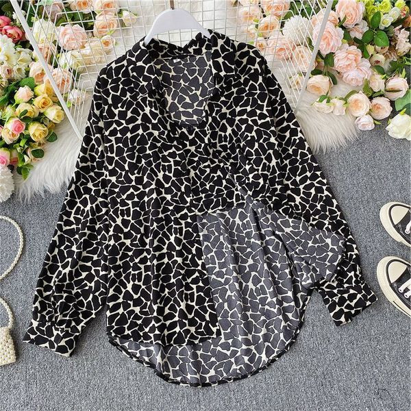 Női alkalmi ing retro stílusban, hosszú ujjal