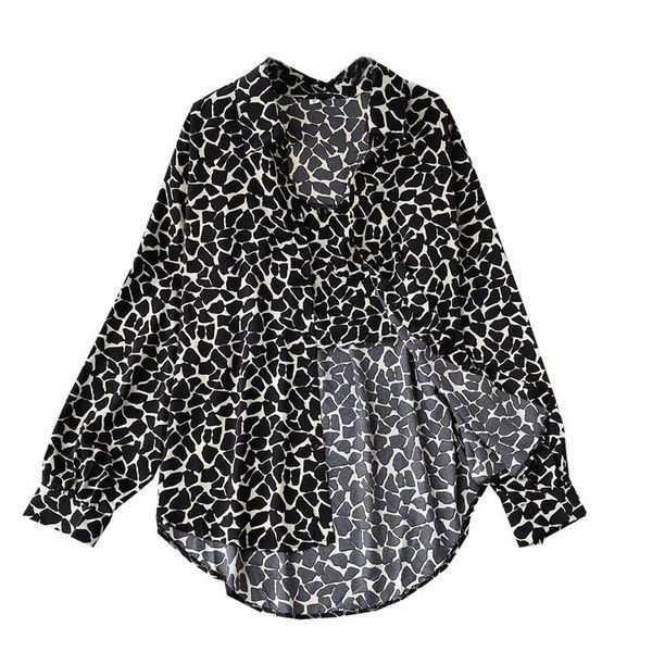 Női alkalmi ing retro stílusban, hosszú ujjal