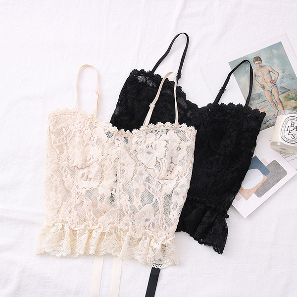 Uue mudeli pitsiline naiste peenikeste rihmadega topp