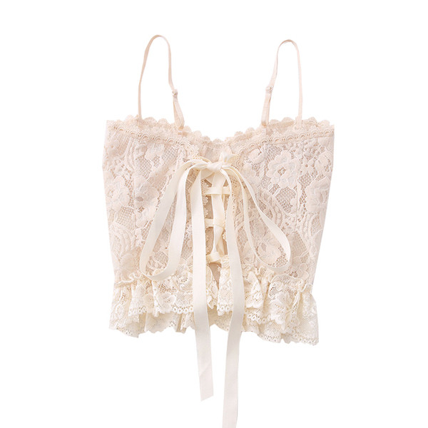 Uue mudeli pitsiline naiste peenikeste rihmadega topp