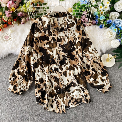 Női alkalmi ing klasszikus gallérral és gombokkal, különböző színekben