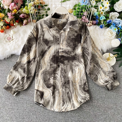 Női alkalmi ing klasszikus gallérral és gombokkal, különböző színekben