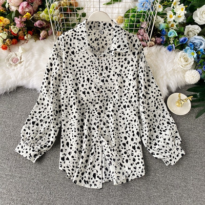 Női alkalmi ing klasszikus gallérral és gombokkal, különböző színekben