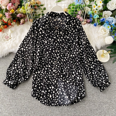 Női alkalmi ing klasszikus gallérral és gombokkal, különböző színekben