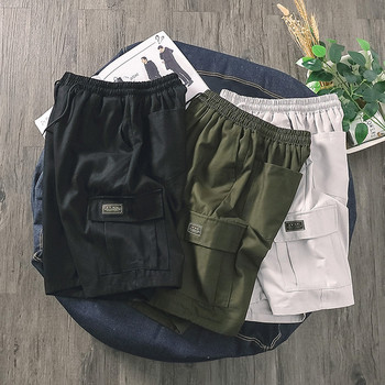 Καλοκαιρινό παντελόνι για άνδρες φαρδύ μοντέλο με πλαϊνές τσέπες