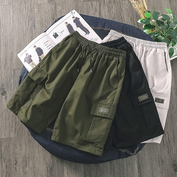 Nyári férfi nadrág széles modell oldalzsebekkel