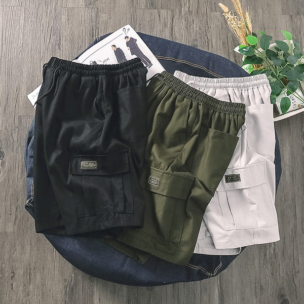 Nyári férfi nadrág széles modell oldalzsebekkel