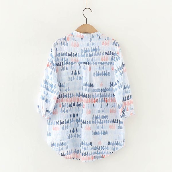 Moodne naiste särk 3/4 varrukate ja nööpidega