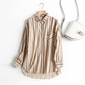 Γυναικείο casual πουκάμισο με κλασικό γιακά, τσέπη και κουμπιά