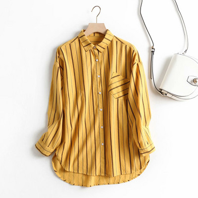 Γυναικείο casual πουκάμισο με κλασικό γιακά, τσέπη και κουμπιά