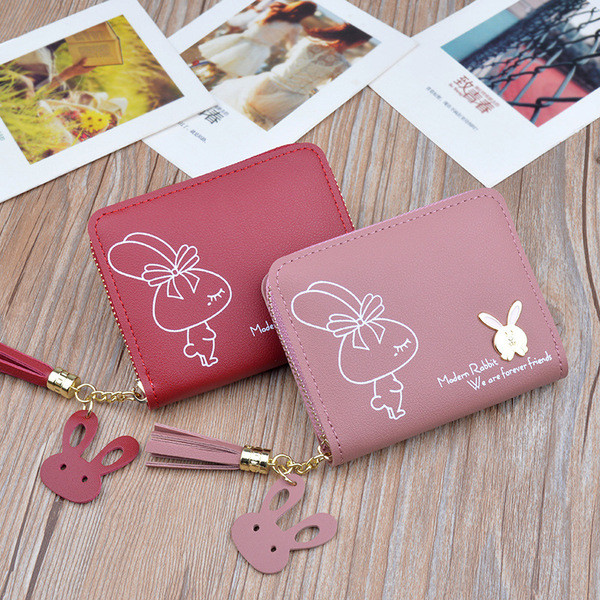 Sieviešu mazs maks ar metāla elementu un rāvējslēdzēju