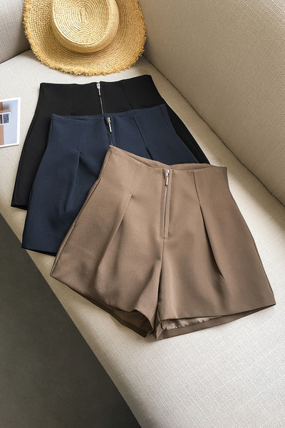 Uue mudeli lukuga naiste lühikesed püksid - kõrge vöökoht