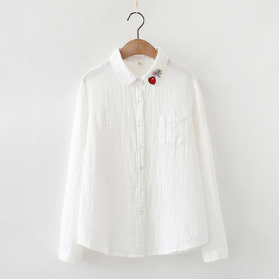 Γυναικείο casual πουκάμισο με κλασικό κολάρο και μακριά μανίκια