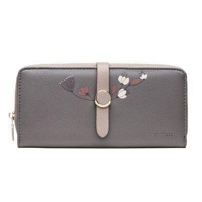 Γυναικείο πορτοφόλι με φερμουάρ και λουλούδια