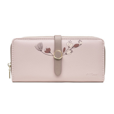 Γυναικείο πορτοφόλι με φερμουάρ και λουλούδια