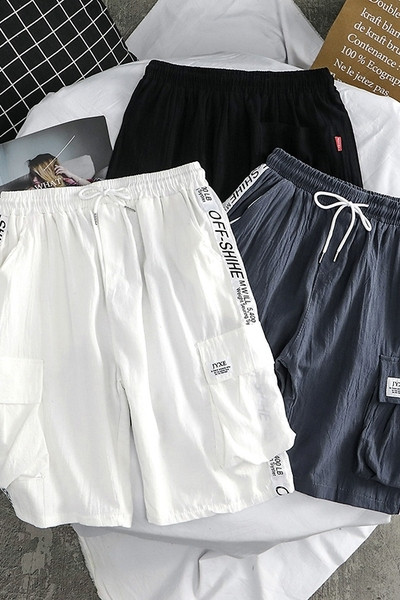 Nyári rövidnadrág szegéllyel és zsebekkel