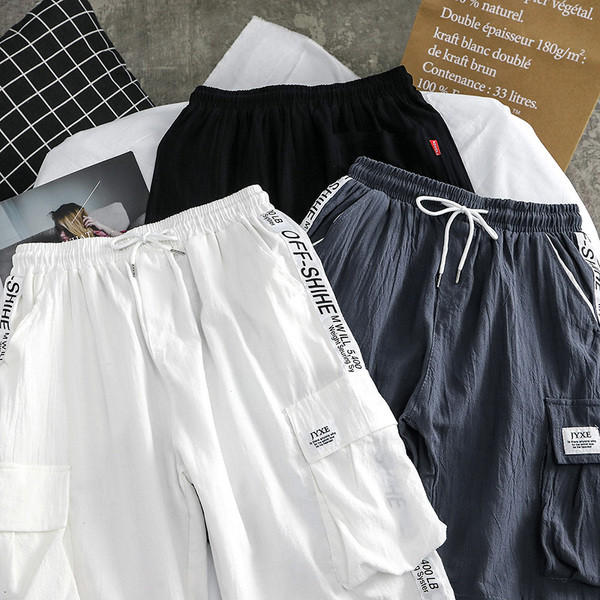 Nyári rövidnadrág szegéllyel és zsebekkel