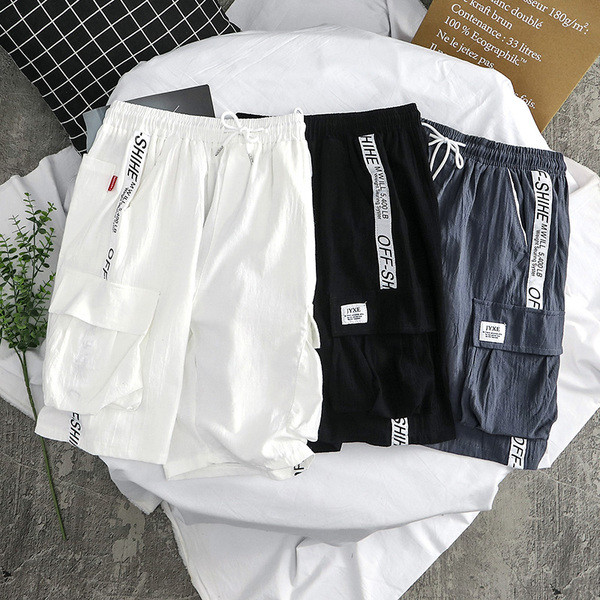 Nyári rövidnadrág szegéllyel és zsebekkel