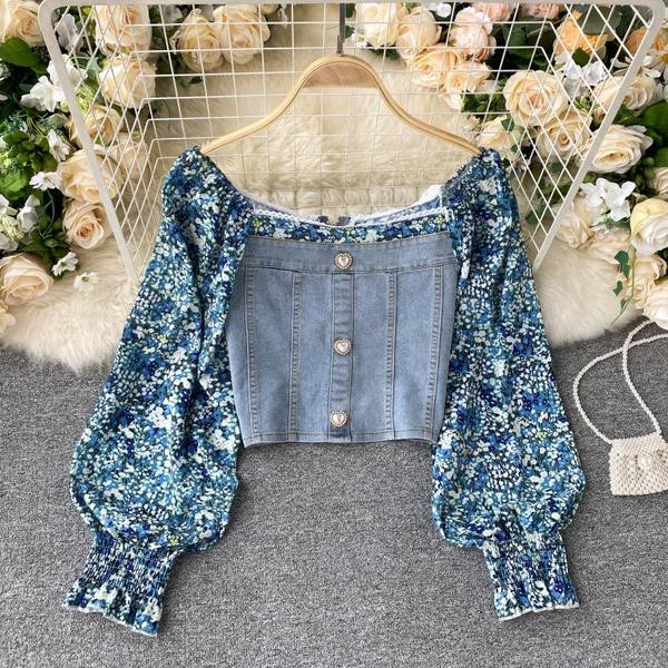 Set modern de dama cu fusta cu talie inalta si camasa cu decolteu rotund