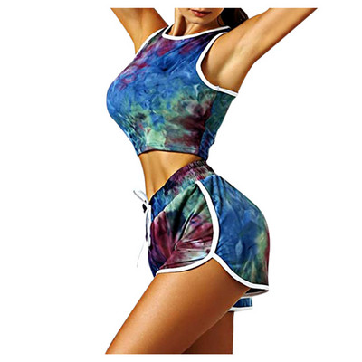 UUS mudeli naiste vabaaja komplekt kahest osast topist + lühikesed püksid