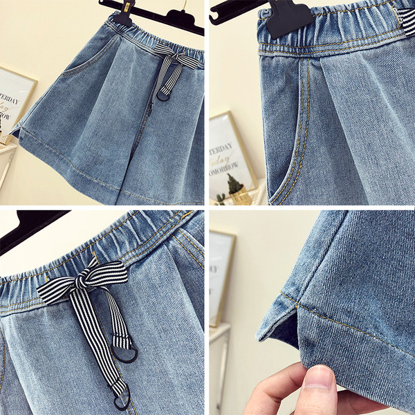 Hétköznapi női rövidnadrág zsebes széles modellel