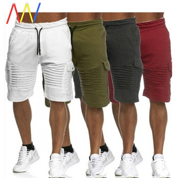 Мъжки 3/4 памучни панталони със странични джобове