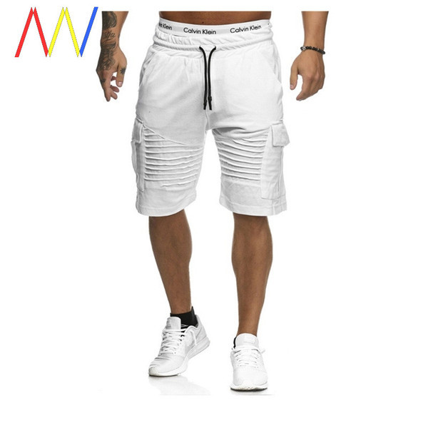 Meeste 3/4 puuvillased püksid küljetaskutega