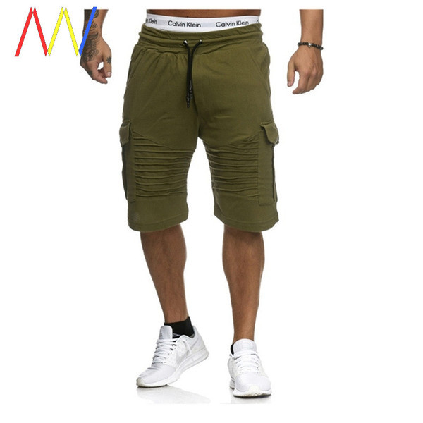 Meeste 3/4 puuvillased püksid küljetaskutega