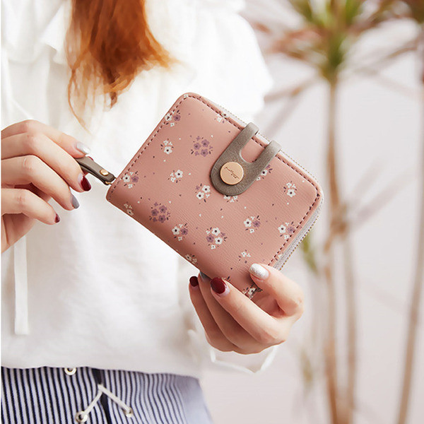 Sieviešu mazs ziedu maciņš ar rāvējslēdzēju